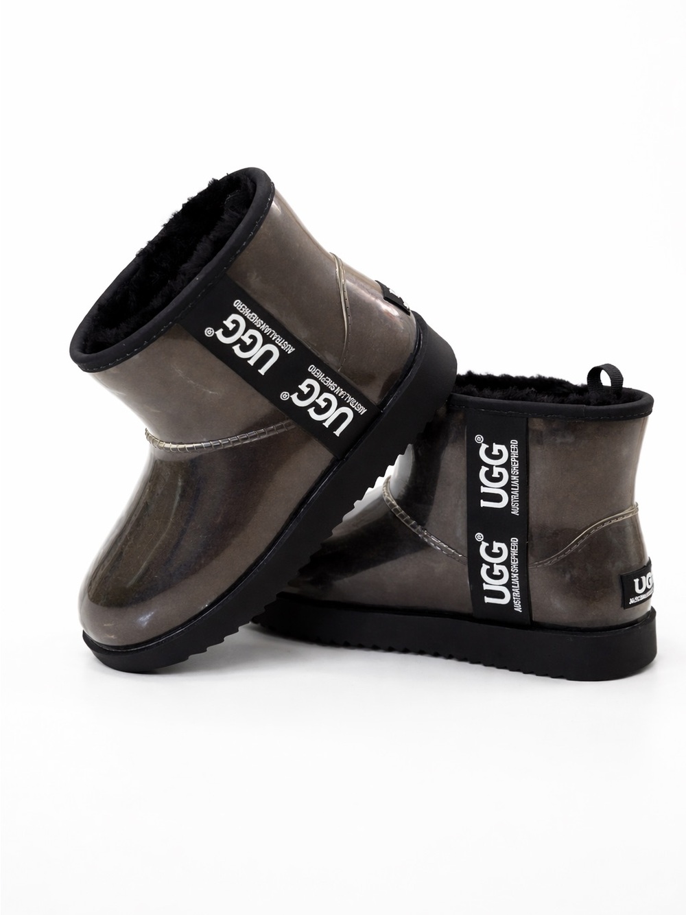 UGG Women's Short Winter Boots in Charcoal Black
